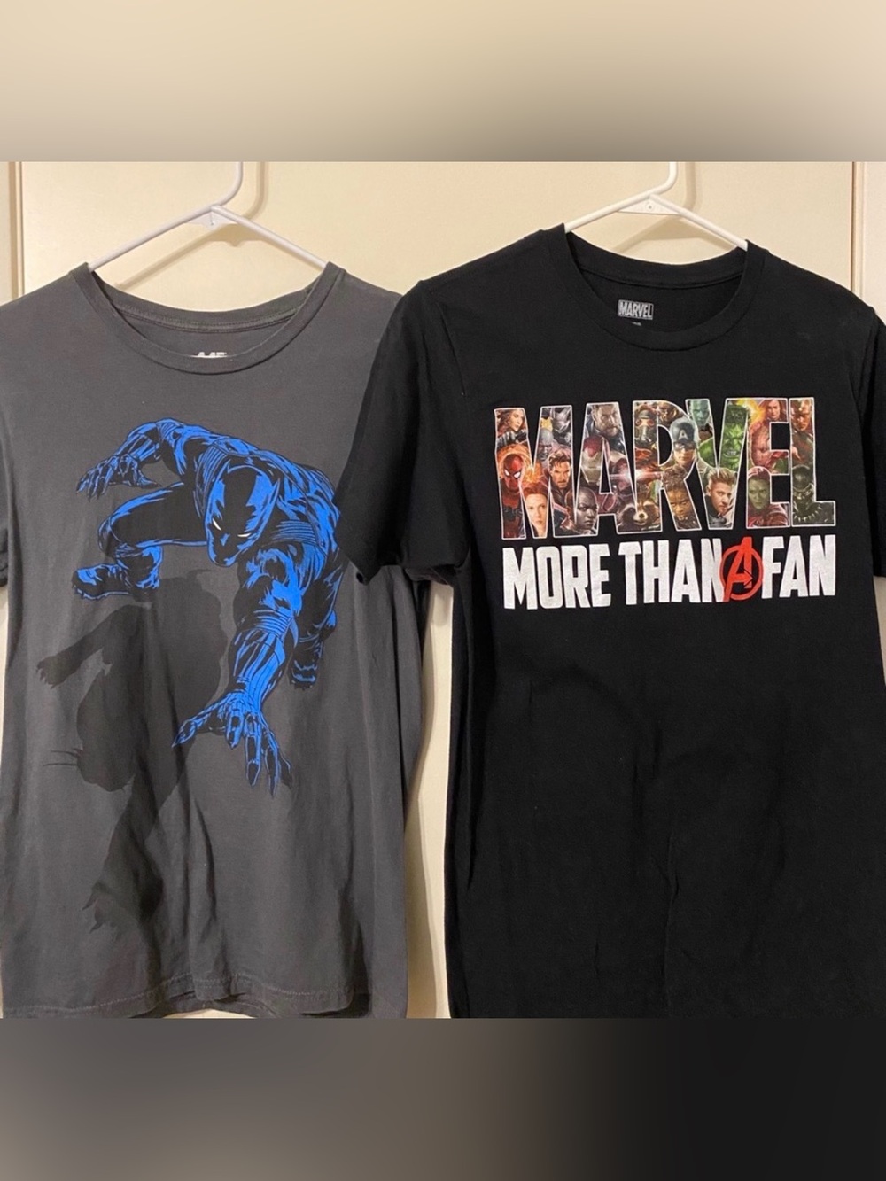 Set of 2 Men’s Marvel T-shirts - Black Panther & Marvel Studios More Than A Fan